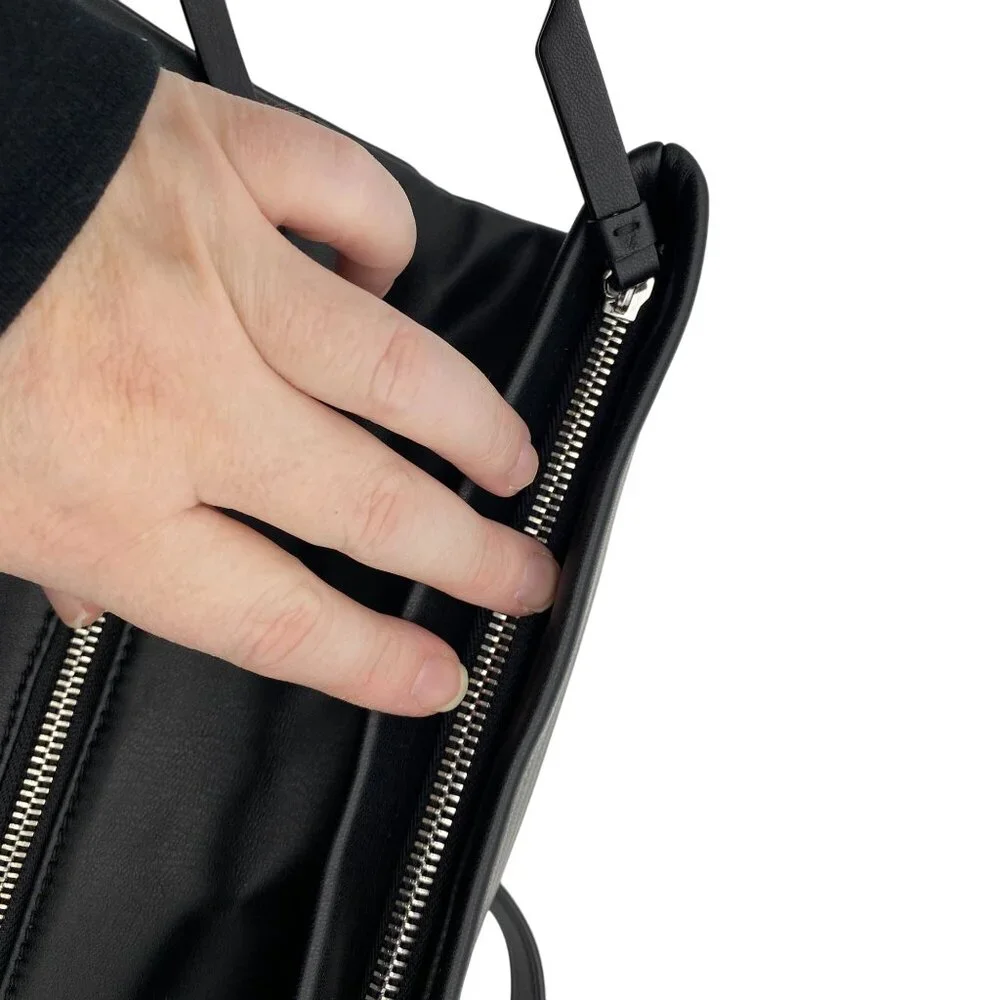 DKNY Tilly vegan leather backpack Logo embossed‎ Black City Career Travel